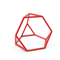 Red Plastic Geometric Shaped Showpiece PNG & PSD Images