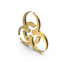 Biohazard Icon Gold PNG & PSD Images