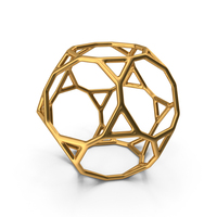 Golden Geometric Shaped Ball PNG & PSD Images