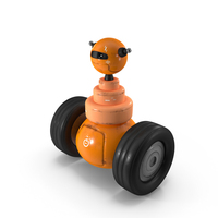 Old Orange Worker Robot PNG & PSD Images