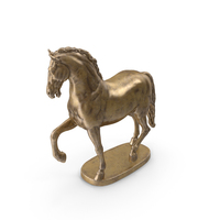 Pacing Horse Bronze Statue PNG & PSD Images