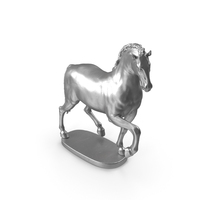 Pacing Horse Metal Statue PNG & PSD Images