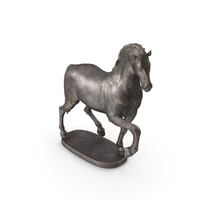 Pacing Horse Bronze Outdoor Statue PNG & PSD Images
