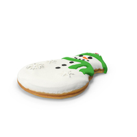 Bitten Snowman Gingerbread Cookie PNG & PSD Images