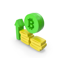 Economy Growth Money Bit Coin Color PNG & PSD Images