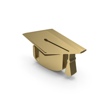 Golden Graduation Cap Logo PNG & PSD Images