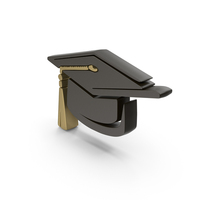 Black Graduation Cap Symbol PNG & PSD Images