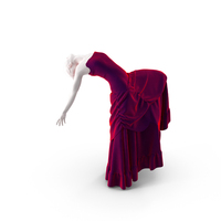 Mannequin Poses In A Maroon Dress PNG & PSD Images