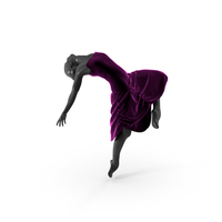 Mannequin Pose With A Purple Velvet Half Dress PNG & PSD Images