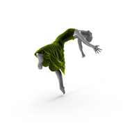 Mannequin Pose With A Green Velvet Half Dress PNG & PSD Images
