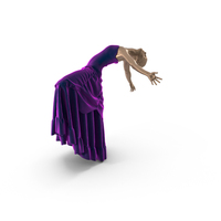 Mannequin Pose With A Purple Velvet Dress PNG & PSD Images