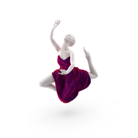Mannequin Pose With A Red Velvet Half Dress PNG & PSD Images