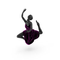 Mannequin Pose With A Purple Velvet Half Dress PNG & PSD Images
