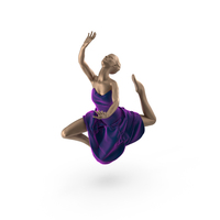 Mannequin Pose With A Purple Velvet Half Dress PNG & PSD Images