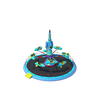 Rocket Carousel Theme Park PNG & PSD Images