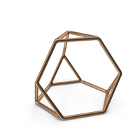 Bronze Geometric Shaped Showpiece PNG & PSD Images