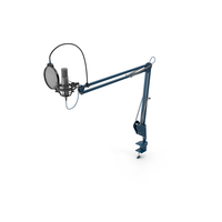 Condenser Microphone With Stand PNG & PSD Images