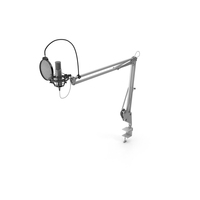 Condenser Microphone With Stand PNG & PSD Images