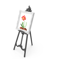 Flower Painting On An Easel PNG & PSD Images