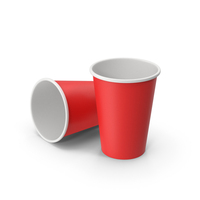 Paper Cups Red PNG & PSD Images
