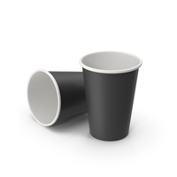Paper Cups Black PNG & PSD Images