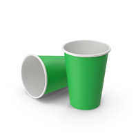 Paper Cups Green PNG & PSD Images