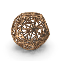 Bronze Geometric Shaped Showpiece PNG & PSD Images