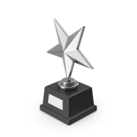Star Trophy Awards Silver PNG & PSD Images