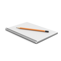 Notepad With Pencil PNG & PSD Images