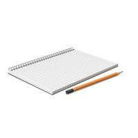 Notepad With Pencil PNG & PSD Images