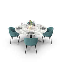 Dining Table With Chairs PNG & PSD Images
