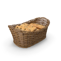 Basket With Bread PNG & PSD Images