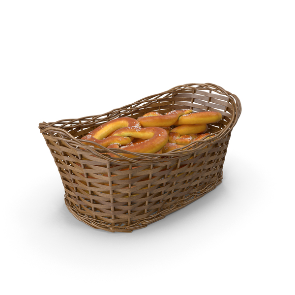 Basket With Pretzels PNG & PSD Images