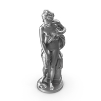 Venus Rising From The Waves Metal Statue PNG & PSD Images