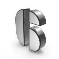 Steel Number 6 PNG & PSD Images