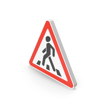 Pedestrian Crossing Road Sign PNG & PSD Images
