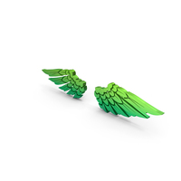 Green Bird Wings Symbol PNG & PSD Images