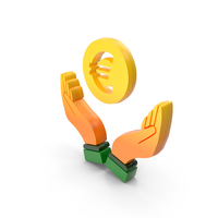 Euro In Hands Symbol PNG & PSD Images