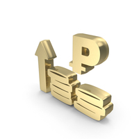 Golden Money Market Growth Symbol PNG & PSD Images