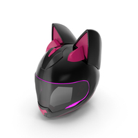 头盔猫黑色粉红色PNG和PSD图像