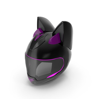 Helmet Cat Black Purple PNG & PSD Images