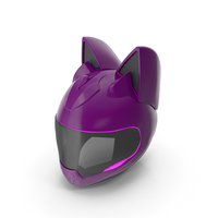 头盔猫紫色PNG和PSD图像
