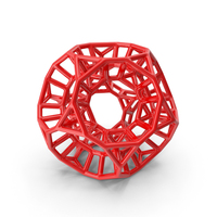 Red Plastic Geometric Shaped Showpiece PNG & PSD Images