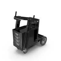 Rolling Welding Cart with Drawers Black Used PNG & PSD Images