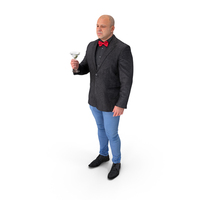 Businessman With A Martini Glass PNG & PSD Images