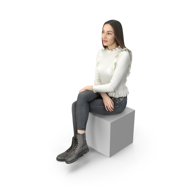 full length portrait of black haired girl wearing leather outfit. sitting  pose, isolated on a white studio background. Stock Photo | Adobe Stock