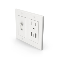 Light Switch USB And Socket Outlet PNG & PSD Images