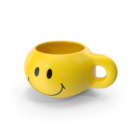 Yellow Mug With Smile PNG & PSD Images