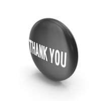 Thank You Black Round Push Button PNG & PSD Images