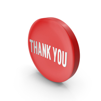Thank you Red Round Push Button PNG & PSD Images